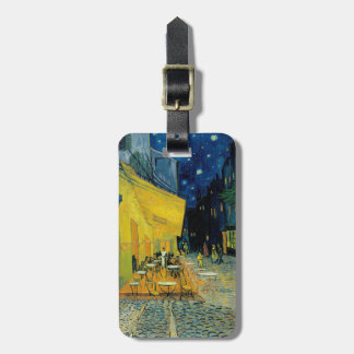 Café Terrace at Night Luggage Tag