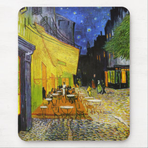 Cafe Terrace at Night Mouse Mat