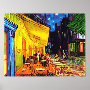 Café Terrace At Night Painting Vincent van Gogh Poster