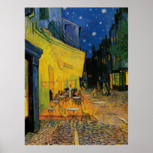 Cafe Terrace At Night Poster
