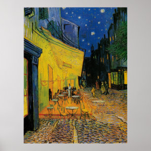 Cafe Terrace At Night Poster