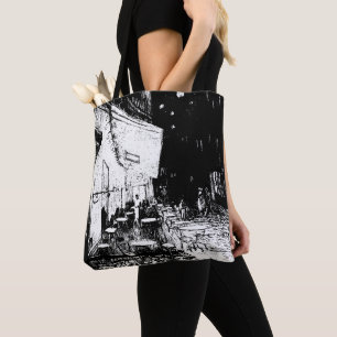 Cafe Terrace at Night Tote Bag