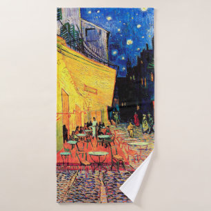 Cafe Terrace at Night, Vincent van Gogh, 1888 Bath Towel