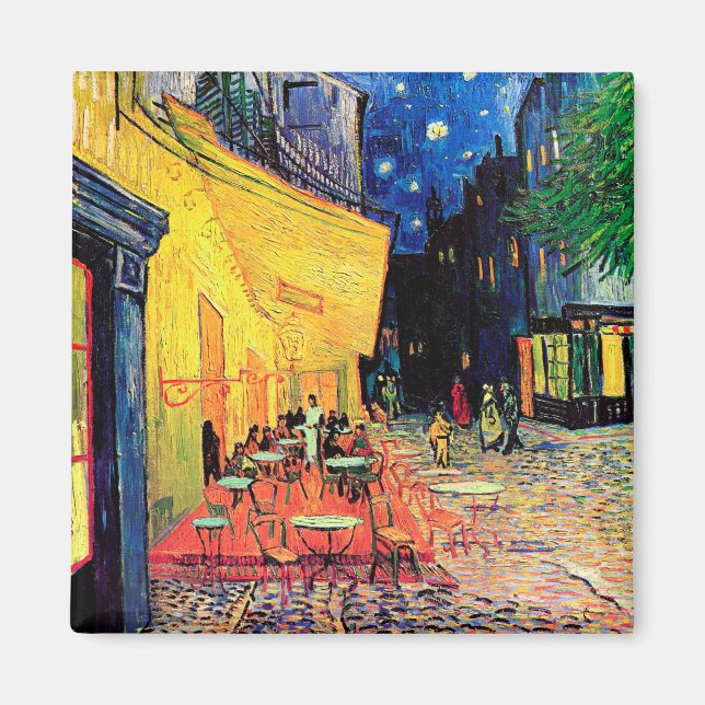 Cafe Terrace at Night, Vincent van Gogh, 1888 Magnet (Front)