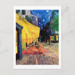 Cafe Terrace at Night, Vincent van Gogh, 1888 Postcard<br><div class="desc">Vincent Willem van Gogh (30 March 1853 – 29 July 1890) was a Dutch post-impressionist painter who is among the most famous and influential figures in the history of Western art. In just over a decade, he created about 2, 100 artworks, including around 860 oil paintings, most of which date...</div>