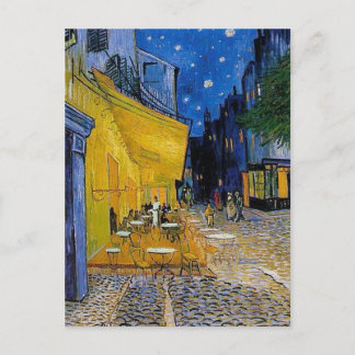 Café Terrace at Night Vincent van Gogh Artwork  Holiday Postcard
