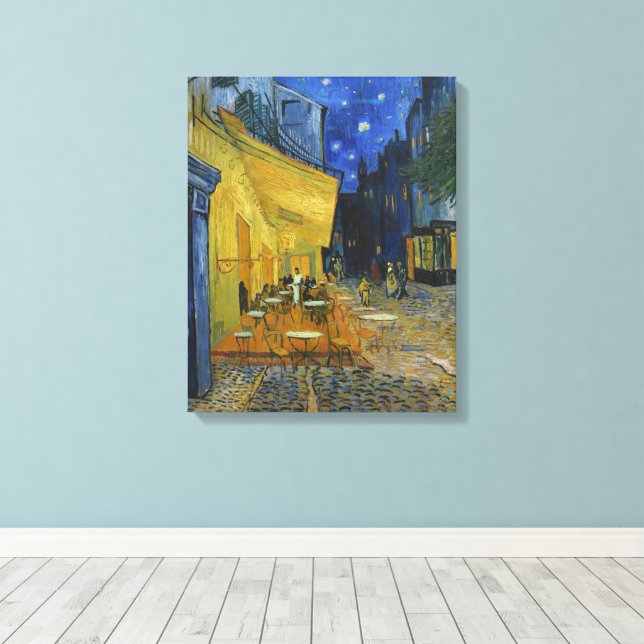 Cafe Terrace at Night | Vincent van Gogh Canvas Print (Insitu(Wood Floor))