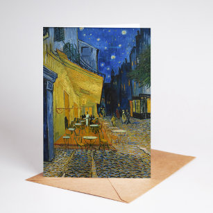 Cafe Terrace at Night   Vincent Van Gogh Card