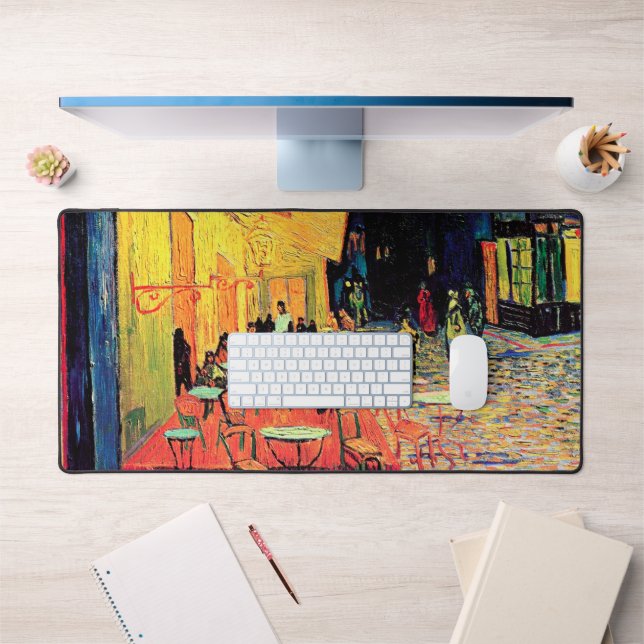 Cafe Terrace at Night, Vincent van Gogh Desk Mat (Office 1)