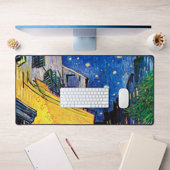 Cafe Terrace at Night, Vincent van Gogh Desk Mat (Office 1)