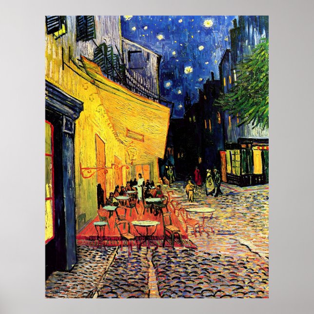 Café Terrace at Night Vincent Van Gogh High Poster (Front)
