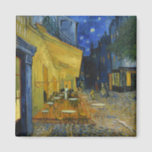 Cafe Terrace at Night | Vincent Van Gogh Magnet<br><div class="desc">Cafe Terrace at Night (1888) by Dutch post-impressionist artist Vincent Van Gogh. Original fine art painting is an oil on canvas depicting a starry night scene in front of a French cafe in Arles.

Use the design tools to add custom text or personalise the image.</div>