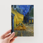 Cafe Terrace at Night | Vincent van Gogh Postcard<br><div class="desc">Cafe Terrace at Night (1888) by Vincent van Gogh is a luminous and iconic depiction of a cosy outdoor café in Arles, France, under a starry evening sky. The vibrant yellow glow of the café contrasts beautifully with the deep blue of the night, creating a warm, inviting ambiance. Van Gogh’s...</div>