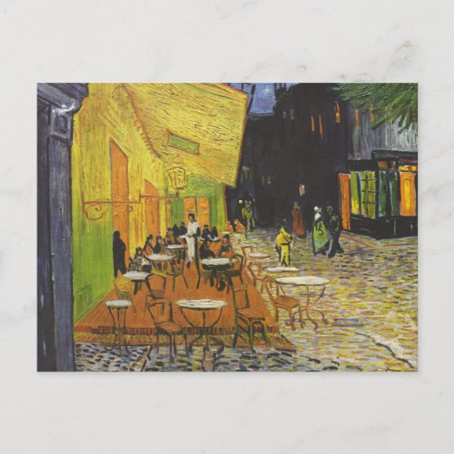 Cafe Terrace at Night - Vincent Van Gogh Postcard (Front)