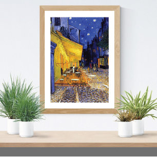Cafe Terrace at Night Vincent van Gogh Poster
