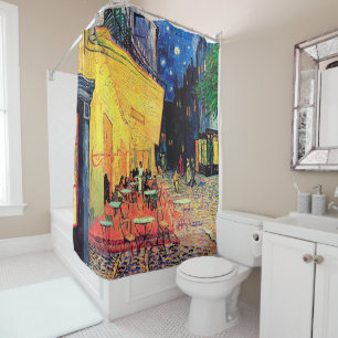 Cafe Terrace at Night, Vincent van Gogh Shower Curtain