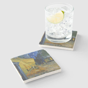 Cafe Terrace at Night   Vincent van Gogh Stone Coaster