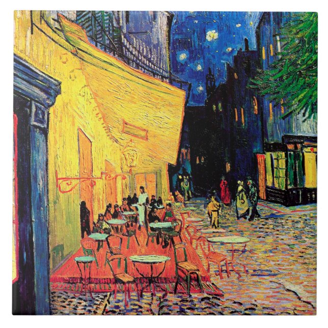 Cafe Terrace at Night, Vincent van Gogh Tile (Front)