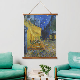Café Terrace by Vincent Van Gogh Hanging Tapestry