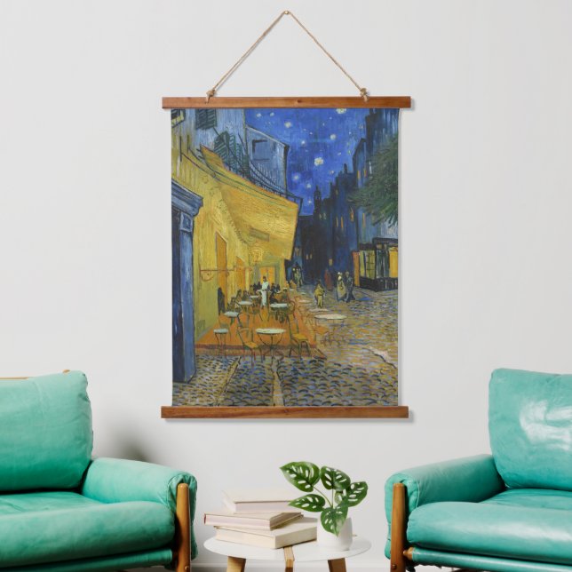 Café Terrace by Vincent Van Gogh  Hanging Tapestry (Living Room)