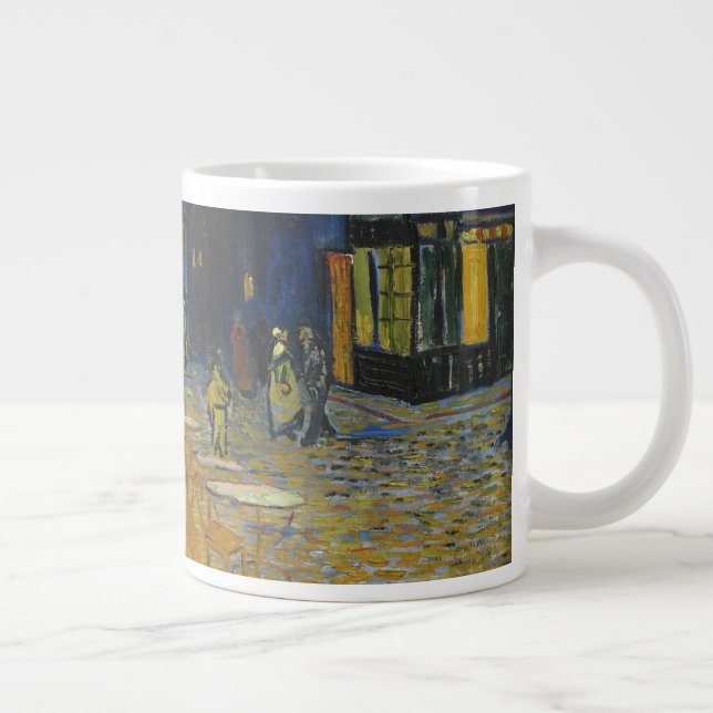 Café Terrace by Vincent Van Gogh  Large Coffee Mug (Right)