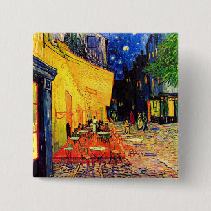 Cafe Terrace Place du Forum Van Gogh Fine Art 15 Cm Square Badge