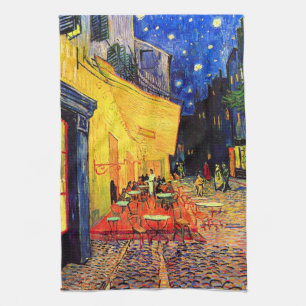 Cafe Terrace Place du Forum Van Gogh Fine Art Tea Towel