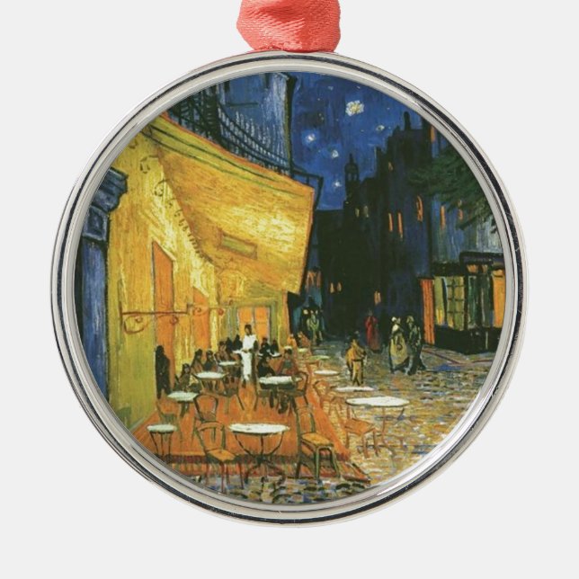 Cafe Terrace - Vincent van Gogh Metal Tree Decoration (Front)