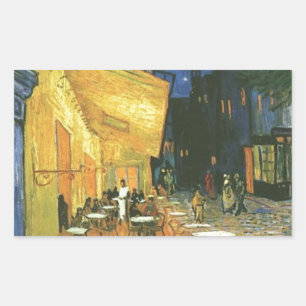 Cafe Terrace - Vincent van Gogh Rectangular Sticker