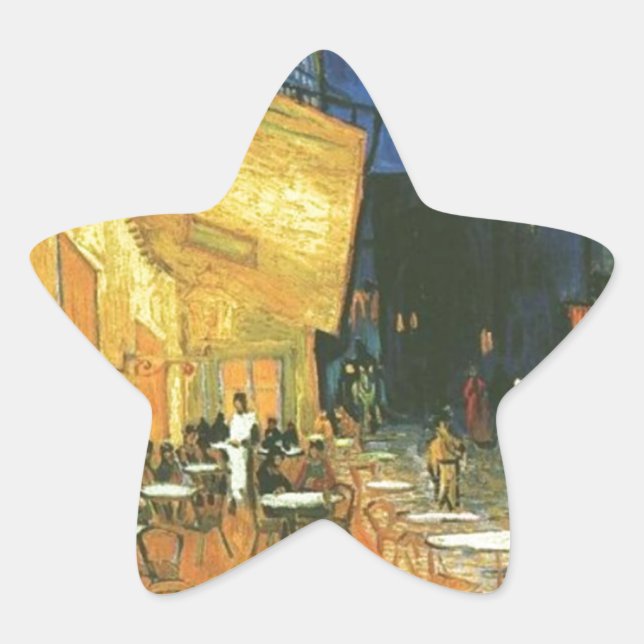 Cafe Terrace - Vincent van Gogh Star Sticker (Front)
