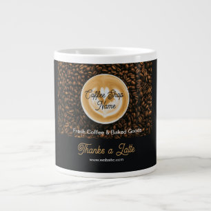 Cafe Thank You Giant Coffee Mug   Coffee Shop Appr