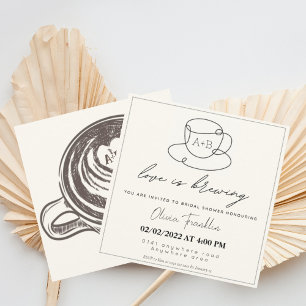 Cafe theme bridal shower invitation