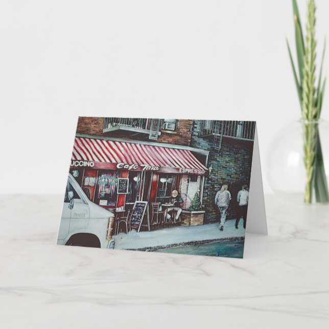 Cafe Tina’s Twilight Greeting Card (Front)