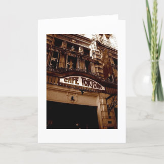 Cafe Tortoni Blank Greeting Card