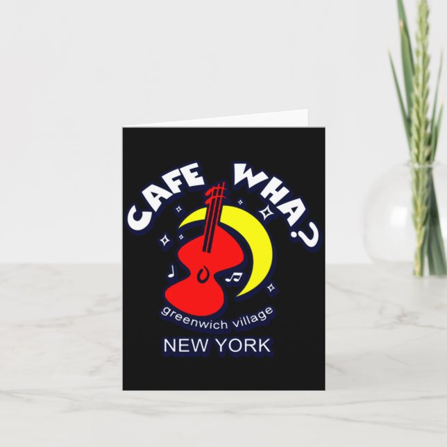 Cafe Wha The New York City Folk Music Scene  Card (Front)