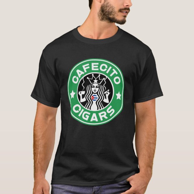 Cafecito and Cigars Cuban Favorites  Coffee T-Shirt (Front)