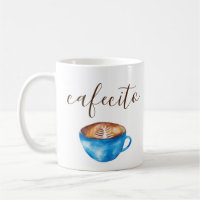 Cafecito Coffee Mug Cuban Espresso Watercolor