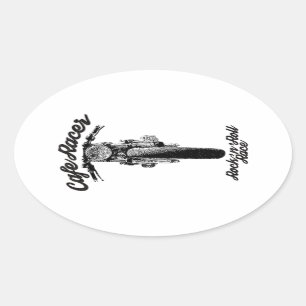 CafeRacer Rockers Oval Sticker