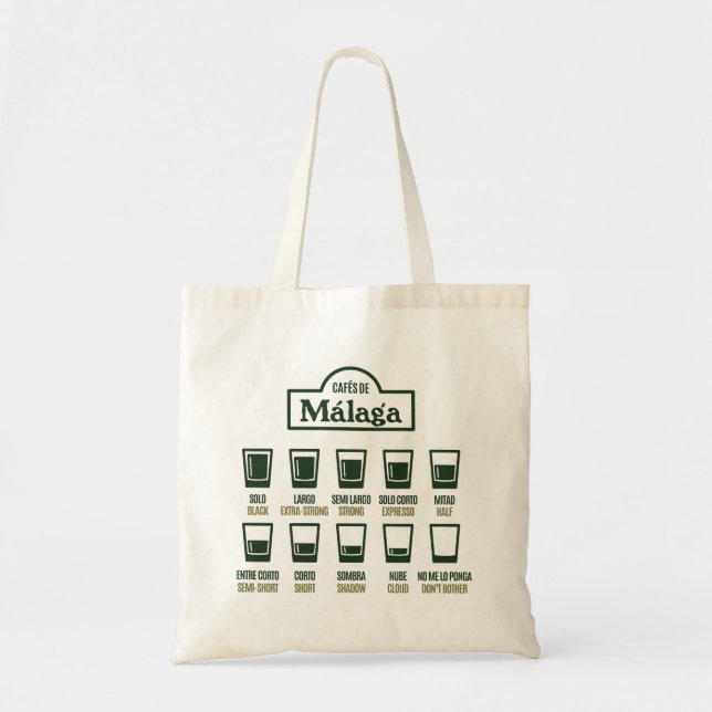 Cafes de Malaga Tote Bag (Front)