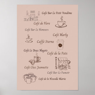 Cafés de Paris Poster