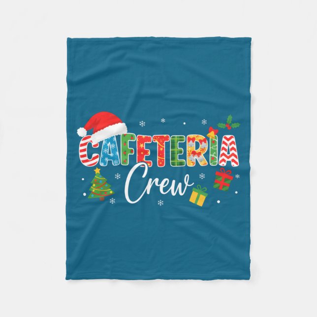 Cafeteria Crew Christmas Holiday School Staff Food Fleece Blanket (Front)