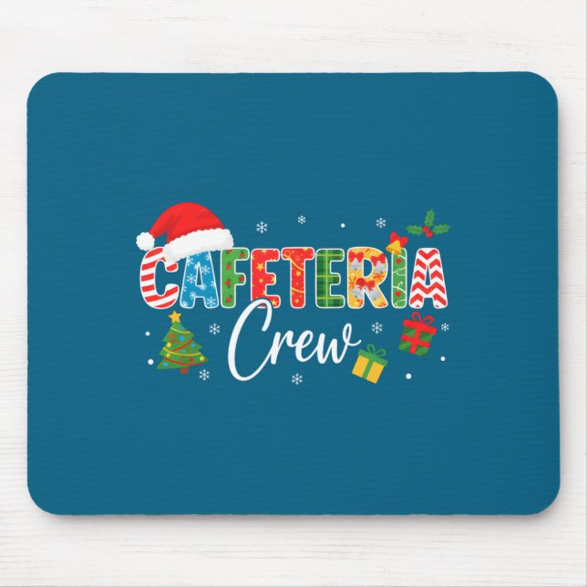 Cafeteria Crew Christmas Holiday School Staff Food Mouse Mat (Front)