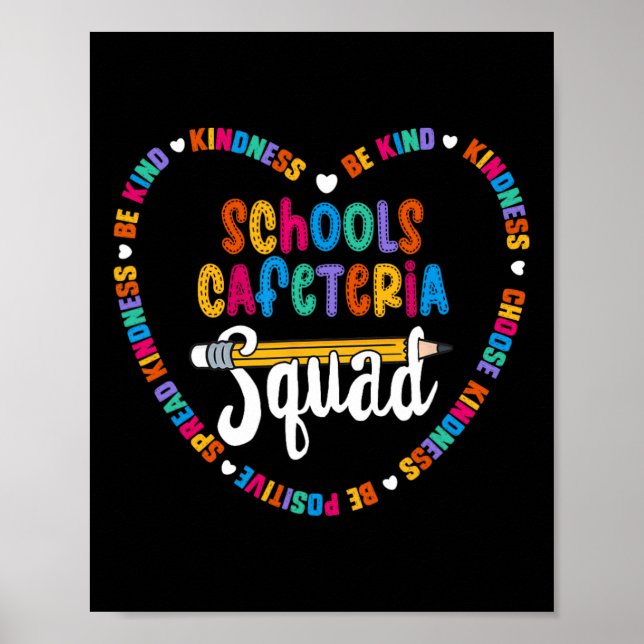 Cafeteria Squad Back To School Happy First Day Of  Poster (Front)