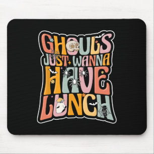 Cafeteria Worker Back To School Halloween Lunch La Mouse Mat