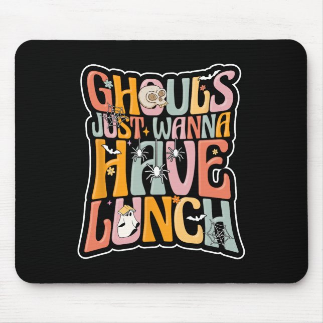 Cafeteria Worker Back To School Halloween Lunch La Mouse Mat (Front)
