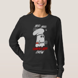 Cafeteria Worker Halloween Boo Ghost Chef Lunch L T-Shirt