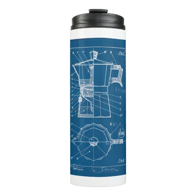 cafetiere moka bialetti blueprint plan thermal tumbler (Front)