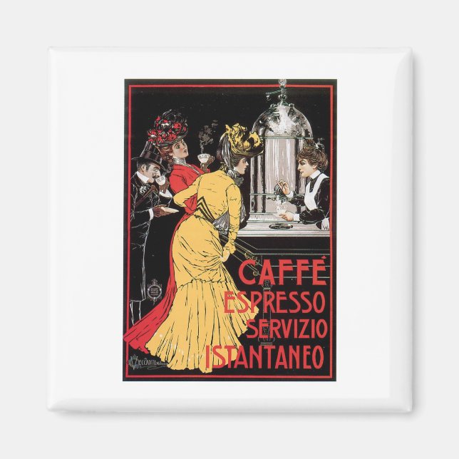 Caffe Espresso Vintage Coffee Drink Ad Art Magnet (Front)