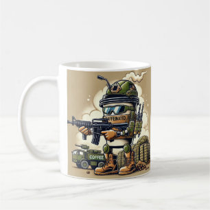 Caffeinated and Combat-Ready Patriotic Coffee Mug