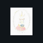 Caffeinated Cutie | Brew Unicorn Canvas Print<br><div class="desc">This watercolor print features a fun unicorn sipping tea | By June Erica Vess</div>